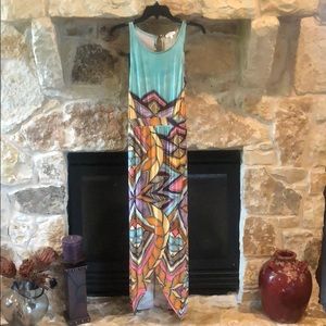 Anthropologie abstract high/low tank dress